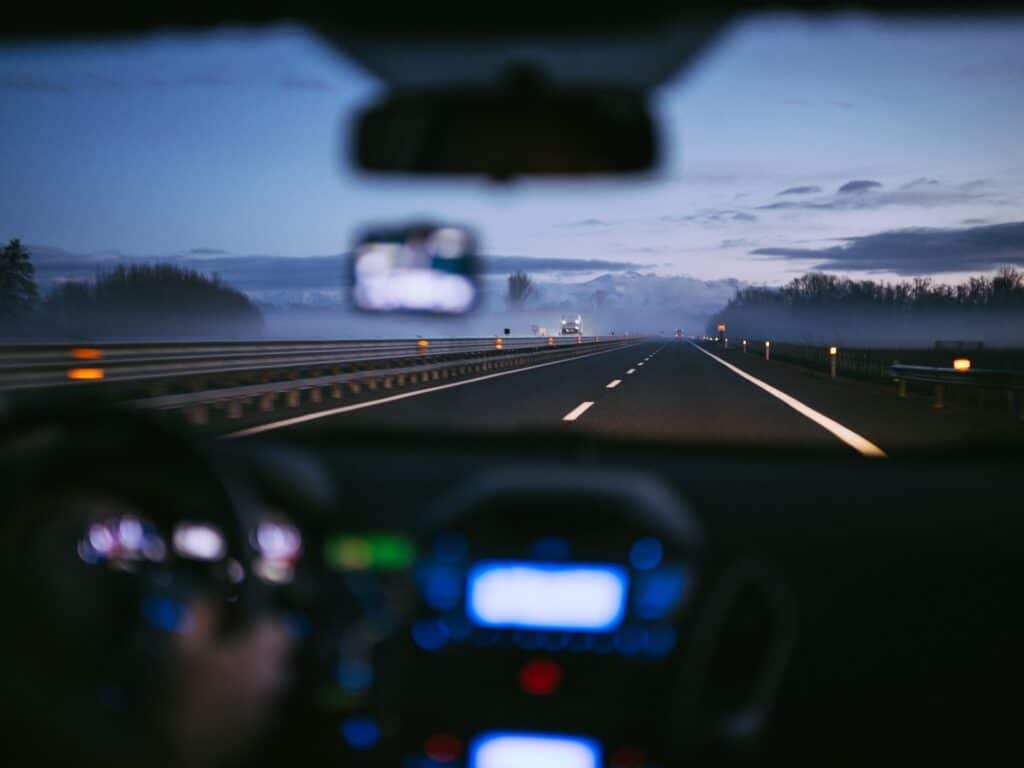 driving a car