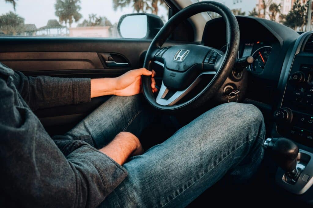 driving a car
